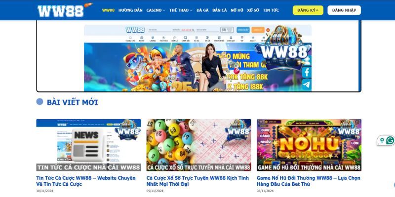 Truy cập vào trang chính thức của webgame